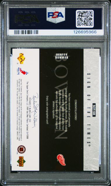 2003 SP AUTHENTIC SIGN OF THE TIMES #SB SCOTTY BOWMAN SIGN OF THE TIMES