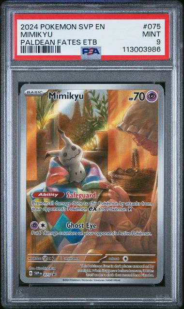 2024 POKEMON SVP EN-SV BLACK STAR PROMO #075 MIMIKYU PALDEAN FATES ETB