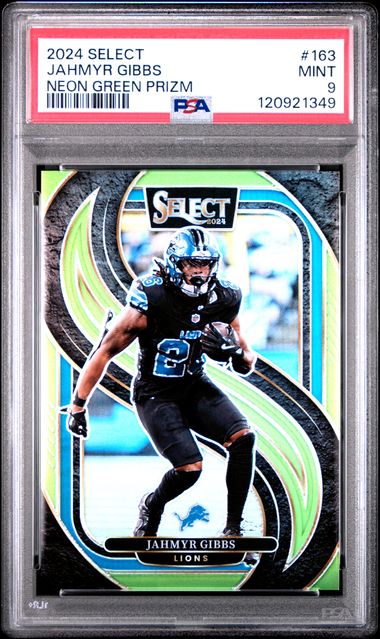 2024 PANINI SELECT #163 JAHMYR GIBBS NEON GREEN PRIZM