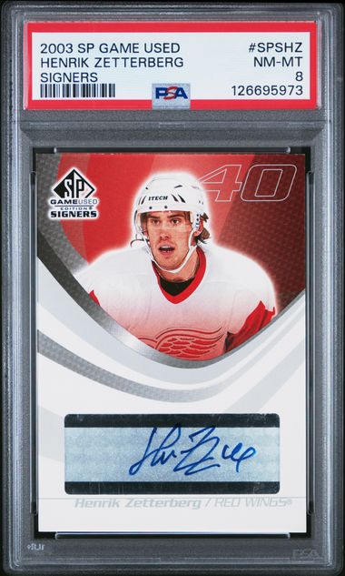 2003 SP GAME USED SIGNERS #SPSHZ HENRIK ZETTERBERG SIGNERS