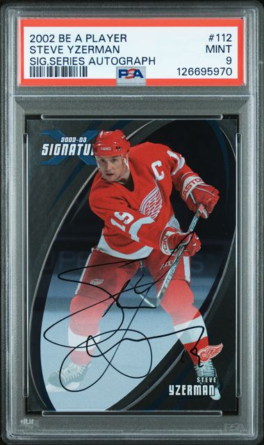 2002 BAP SIGNATURE SERIES AUTOGRAPH #112 STEVE YZERMAN