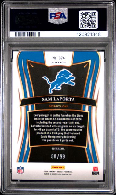 2024 PANINI SELECT #374 SAM LaPORTA BLUE PRIZM