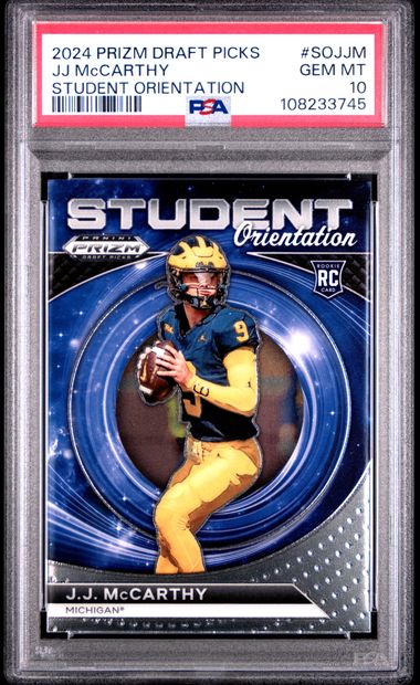2024 PANINI PRIZM DRAFT PICKS STUDENT ORIENTATION #SOJJM JJ McCARTHY