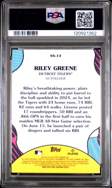 2025 TOPPS SUMMER SUPERSTARS #SS14 RILEY GREENE