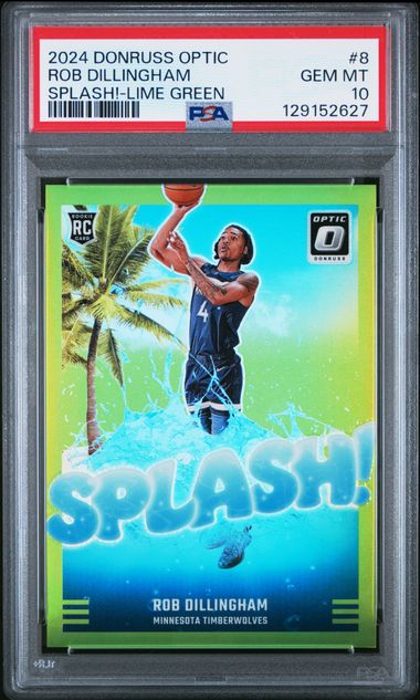2024 PANINI DONRUSS OPTIC SPLASH! #8 ROB DILLINGHAM SPLASH!-LIME GREEN