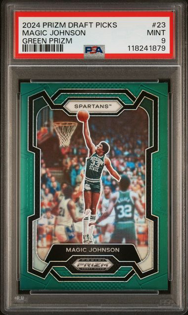 2024 PANINI PRIZM DRAFT PICKS #23 MAGIC JOHNSON GREEN PRIZM