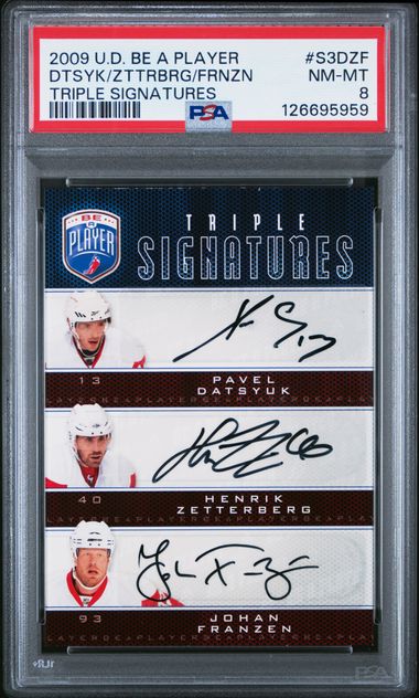 2009 UPPER DECK BE A PLAYER TRIPLE SIGNATURES #S3DZF DTSYK/ZTTRBRG/FRNZN TRIPLE SIGNATURES