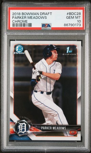 2018 BOWMAN DRAFT #BDC28 PARKER MEADOWS CHROME