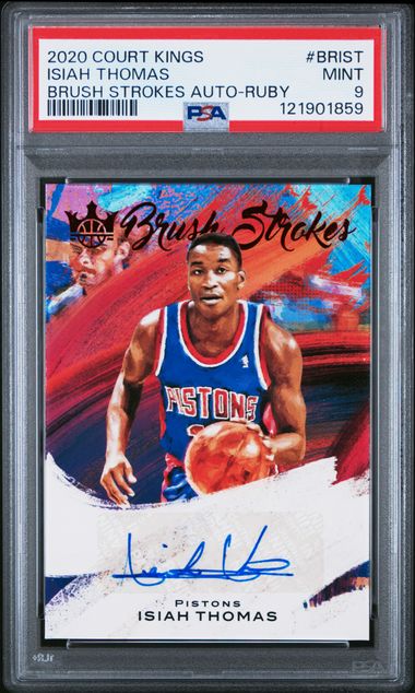 2020 PANINI COURT KINGS BRUSH STROKES AUTOGRAPHS #BRIST ISIAH THOMAS BRUSH STROKES AUTO-RUBY