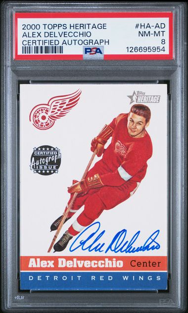 2000 TOPPS HERITAGE CERTIFIED AUTOGRAPH #HA-AD ALEX DELVECCHIO CERTIFIED AUTOGRAPH