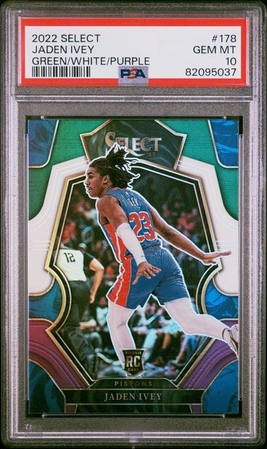 2022 PANINI SELECT #178 JADEN IVEY GREEN/WHITE/PURPLE