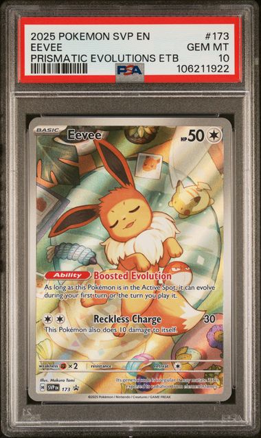 2025 POKEMON SVP EN-SV BLACK STAR PROMO #173 EEVEE PRISMATIC EVOLUTIONS ETB