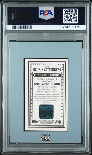 2003 TOPPS C55 AUTOGRAPH #TA-HZ HENRIK ZETTERBERG AUTOGRAPH