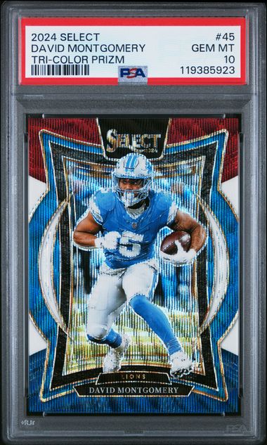 2024 PANINI SELECT #45 DAVID MONTGOMERY TRI-COLOR PRIZM