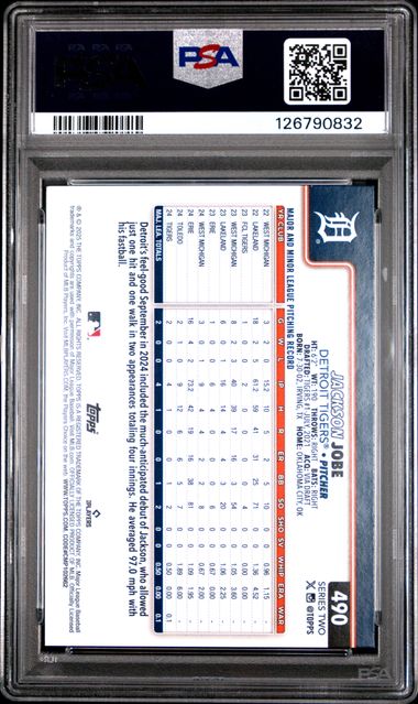 2025 TOPPS #490 JACKSON JOBE HOLO FOIL