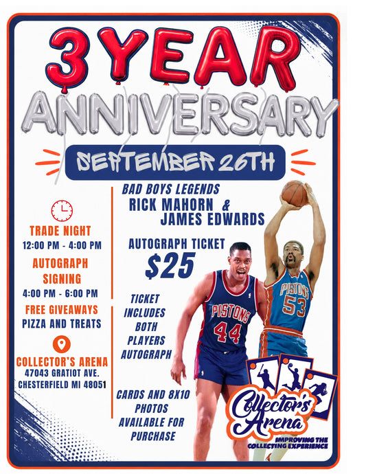 Rick Mahorn & James Edwards Autograph Ticket