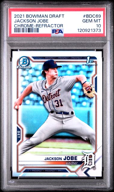2021 BOWMAN DRAFT #BDC69 JACKSON JOBE CHROME-REFRACTOR