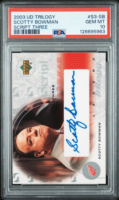 2003 UPPER DECK TRILOGY SCRIPT THREE #S3-SB SCOTTY BOWMAN SCRIPT THREE