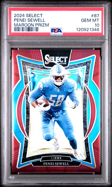 2024 PANINI SELECT #87 PENEI SEWELL MAROON PRIZM
