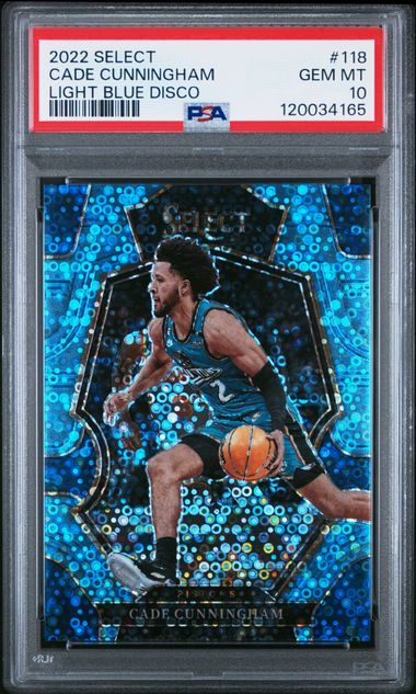 2022 PANINI SELECT #118 CADE CUNNINGHAM LIGHT BLUE DISCO