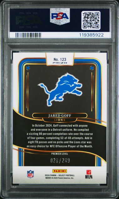 2024 PANINI SELECT #123 JARED GOFF TRI-COLOR PRIZM