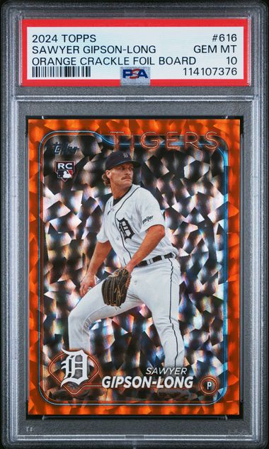 2024 TOPPS #616 SAWYER GIPSON-LONG ORANGE CRACKLE FOIL BOARD