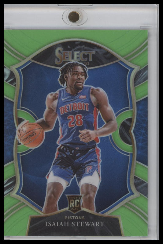 2020 Panini Select Concourse Neon Green Prizm /75 Isaiah Stewart #76 Rookie RC