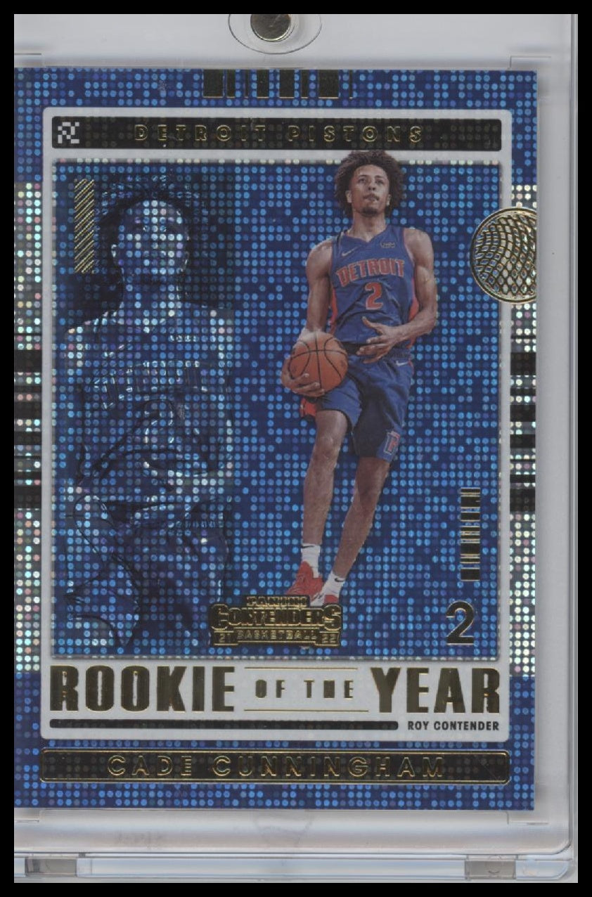 2021-22 Contenders Rookie of the Year Cade Cunningham Rookie Detroit Pistons #1