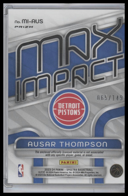 2023-24 Panini Spectra Max Impact /149 Ausar Thompson #MI-AUS Rookie RC