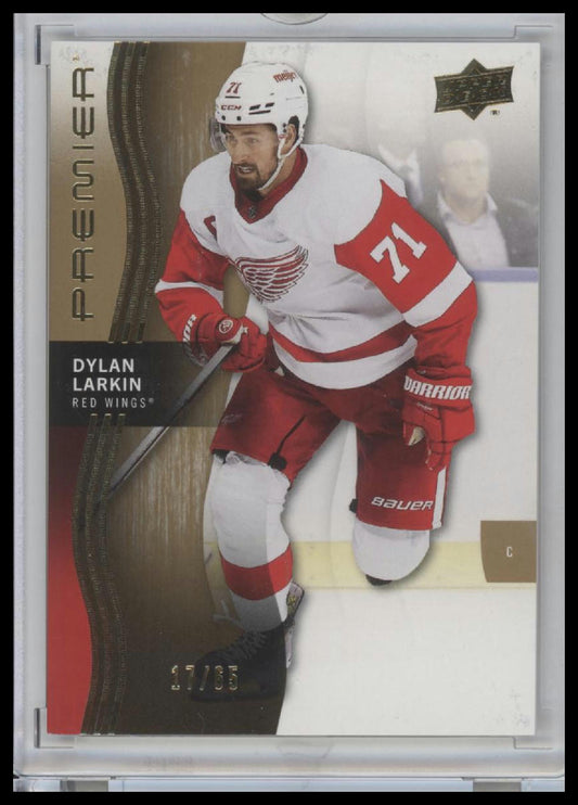 2023-24 Upper Deck Premier Gold Parallel Dylan Larkin /65 SP Detroit Red Wings