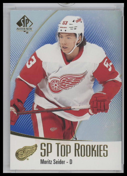 2021-22 SP Authentic Top Rookies Blue #TR-3 Moritz Seider - Detroit Red Wings