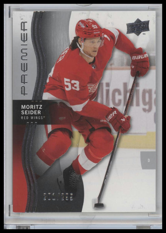 Moritz Seider 2023-24 UD Premier Silver #46 Detroit Red Wings /299