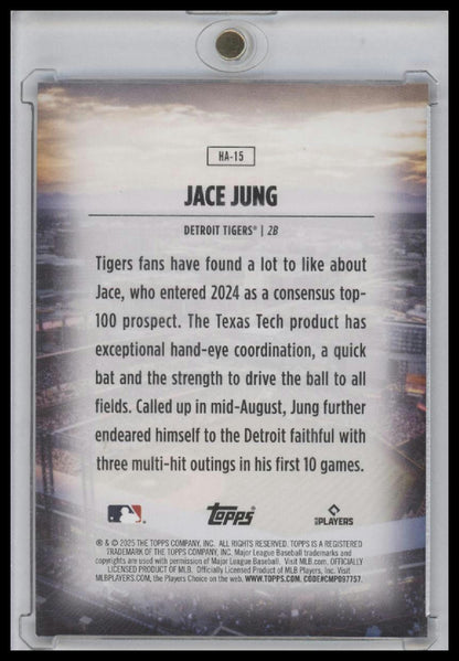 2025 Topps Series 1 - Home Field Advantage - Jace Jung #HA-15 SP