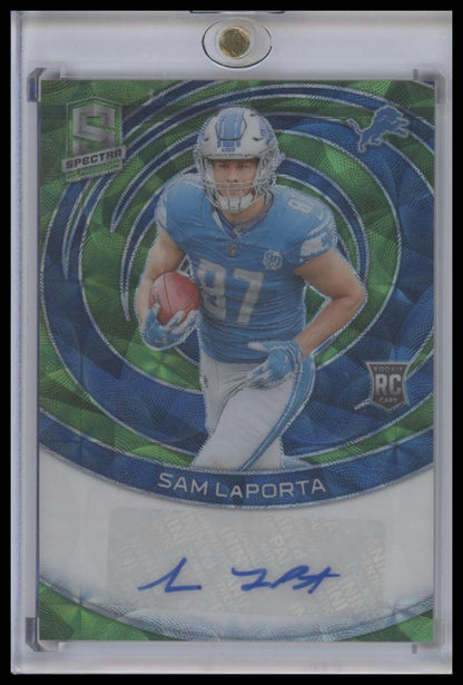 SAM LAPORTA ~ 2023 Panini Spectra Spectral Signatures Neon Green RC #RAU-SLA (/35)