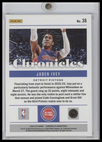 2022-23 JADEN IVEY PANINI CHRONICLES ROOKIE RC #36 Orange