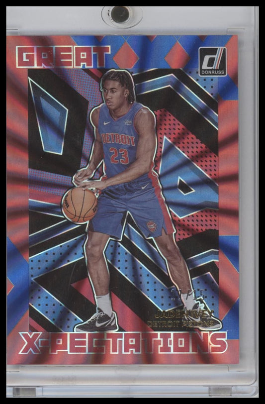 2022-23 Donruss Great X-Pectations Holo Laser 11/15 JADEN IVEY Pistons RC #4