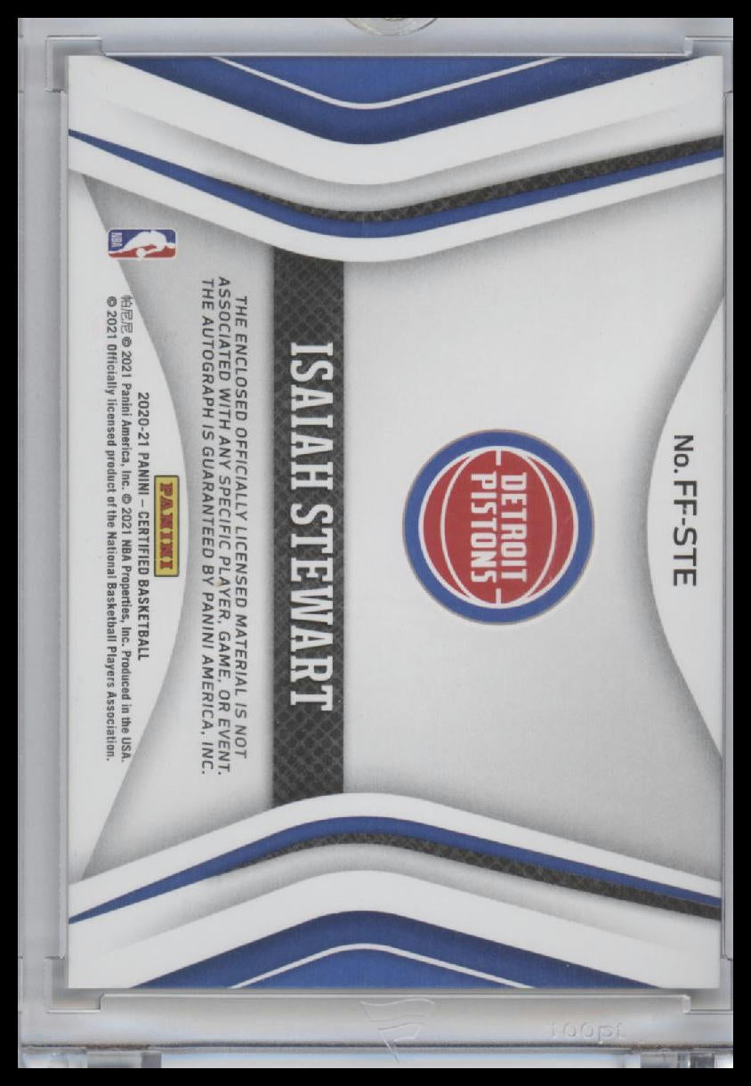 2020-21 PANINI CERTIFIED FRESHMAN FABRIC RPA ISAIAH STEWART RC #FF-STE