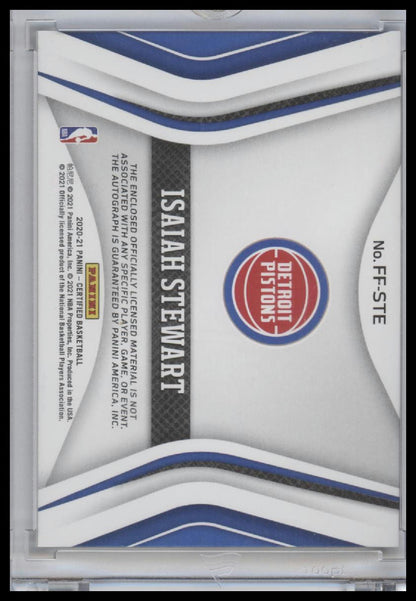 2020-21 PANINI CERTIFIED FRESHMAN FABRIC RPA ISAIAH STEWART RC #FF-STE