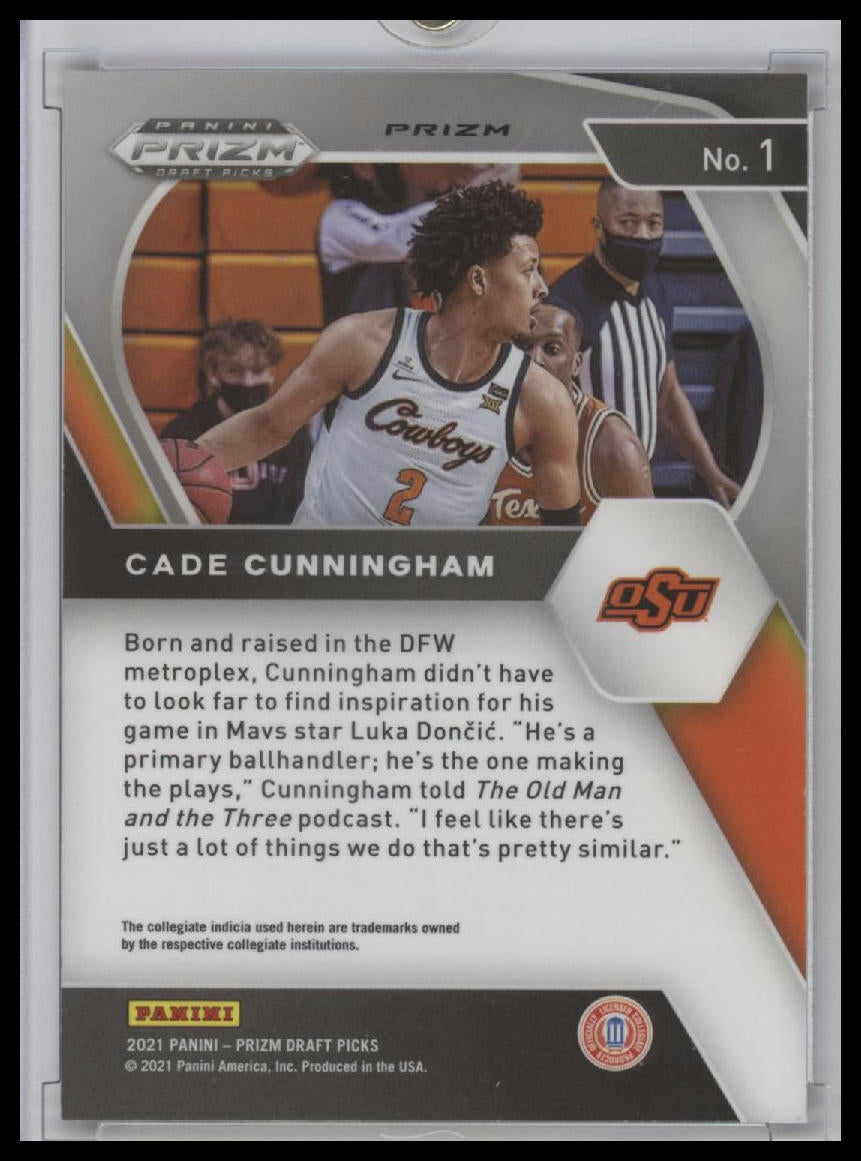 2021 Panini Orange Ice Prizm Draft Picks Cade Cunningham RC #1
