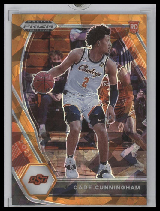 2021 Panini Orange Ice Prizm Draft Picks Cade Cunningham RC #1