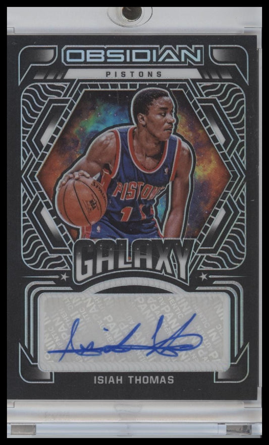 2021 PANINI OBSIDIAN GALAXY AUTOS #GAIST ISIAH THOMAS /99 AUTO