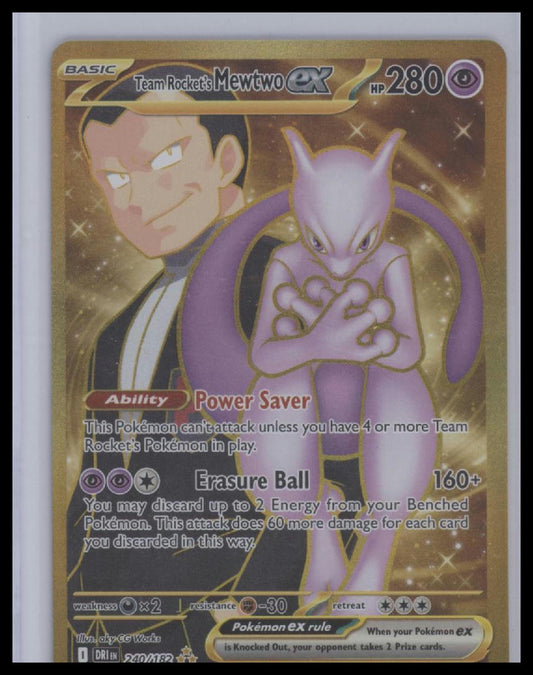 Team Rocket's Mewtwo ex Gold 240/182 (Destined Rivals)