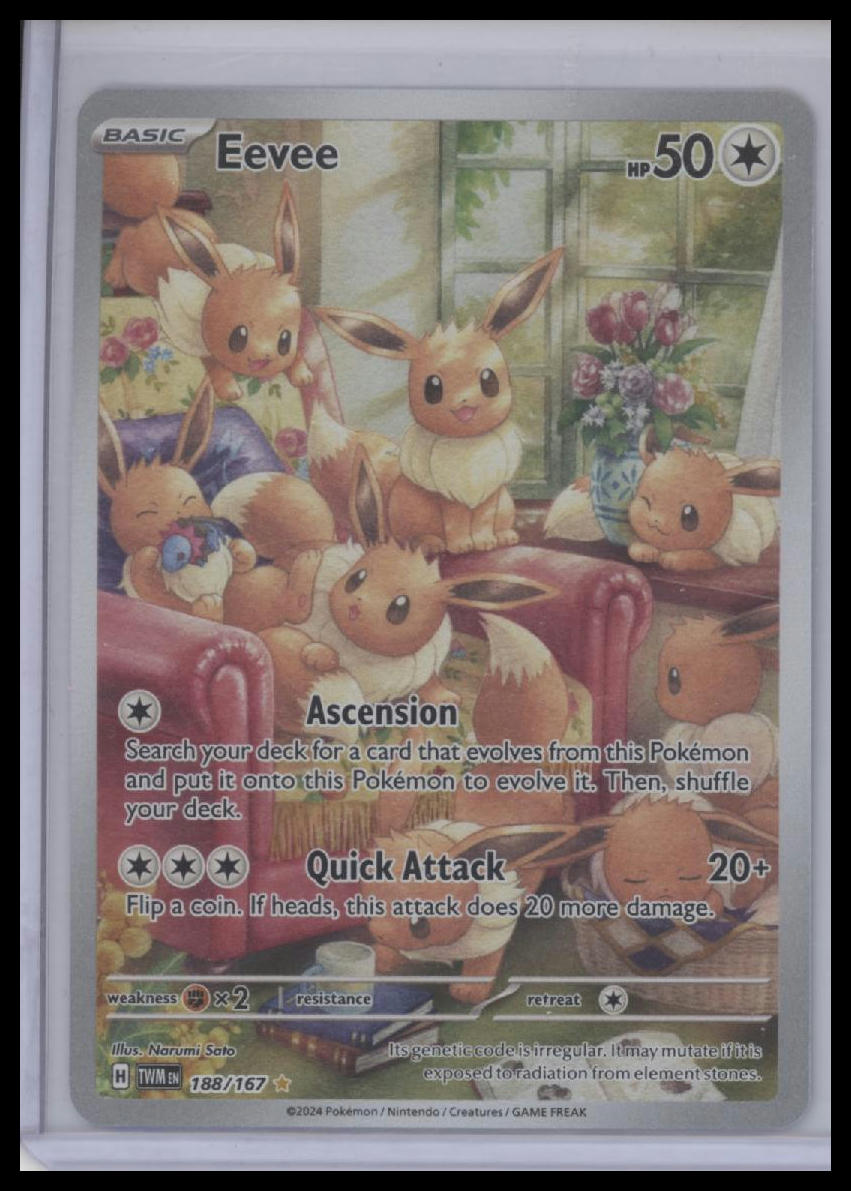 Pokemon Eevee Secret Illustration Rare 188/167 Twilight Masquerade