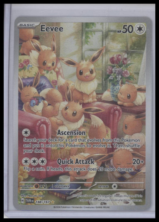 Pokemon Eevee Secret Illustration Rare 188/167 Twilight Masquerade