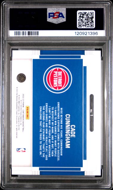 2022 PANINI CONTENDERS SUITE SHOTS #1 CADE CUNNINGHAM SUITE SHOTS