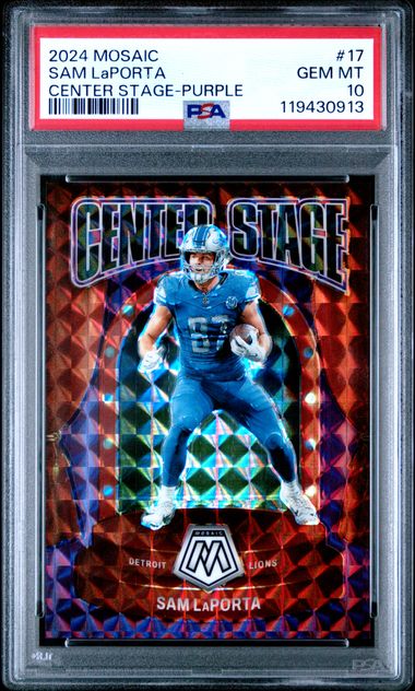 2024 PANINI MOSAIC CENTER STAGE #17 SAM LaPORTA CENTER STAGE-PURPLE