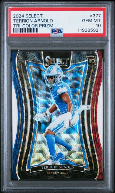 2024 PANINI SELECT #377 TERRION ARNOLD TRI-COLOR PRIZM