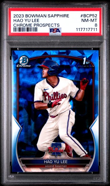 2023 BOWMAN SAPPHIRE EDITION CHROME PROSPECTS #BCP52 HAO YU LEE CHROME PROSPECTS