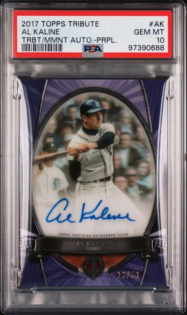 2017 TOPPS TRIBUTE TRIBUTE TO THE MOMENT AUTOGRAPHS #AK AL KALINE TRBT/MMNT AUTO.-PRPL.