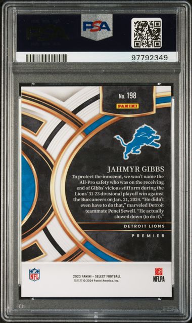 2023 PANINI SELECT #198 JAHMYR GIBBS